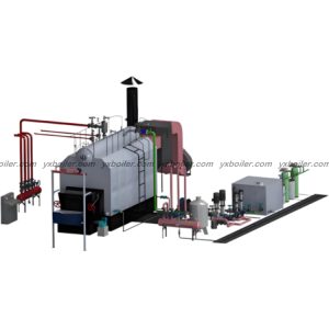 chain grate water tube coal fired hot water boiler