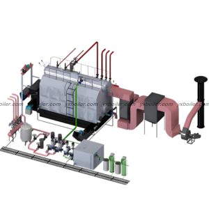 chain grate water tube coal fired hot water boiler