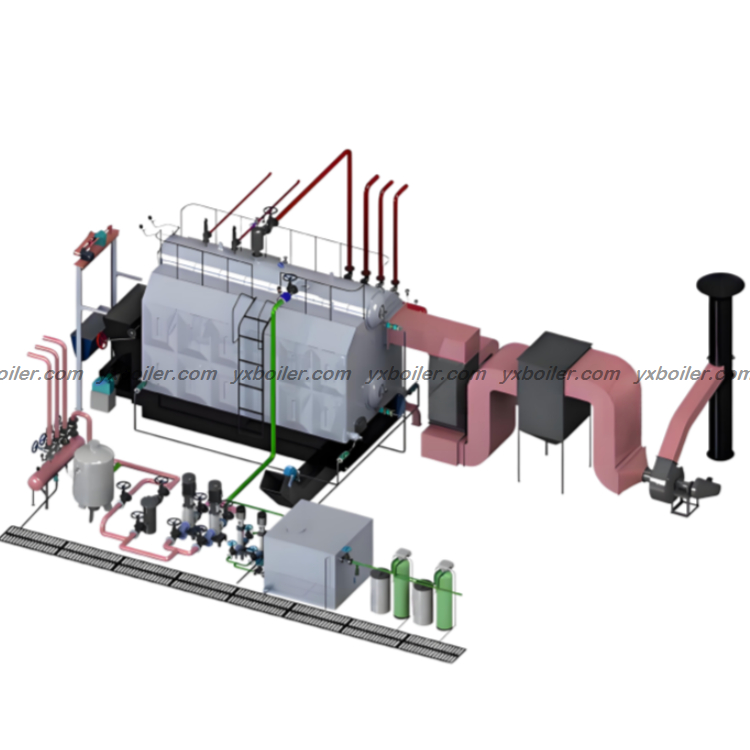 chain grate water tube coal fired hot water boiler