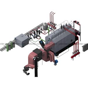 chain grate water tube coal fired hot water boiler