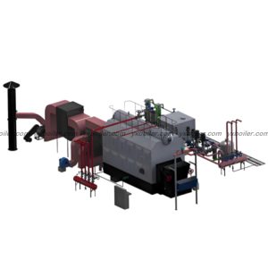 chain grate water tube coal fired hot water boiler