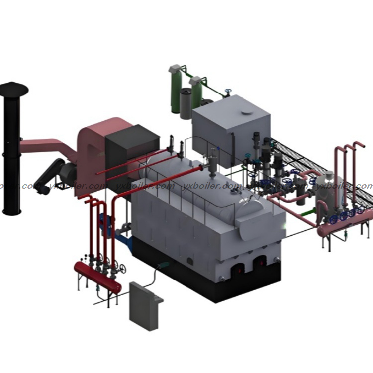 DZH single drum fixed grate coal fired steam boiler