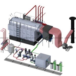 DZH single drum fixed grate coal fired steam boiler