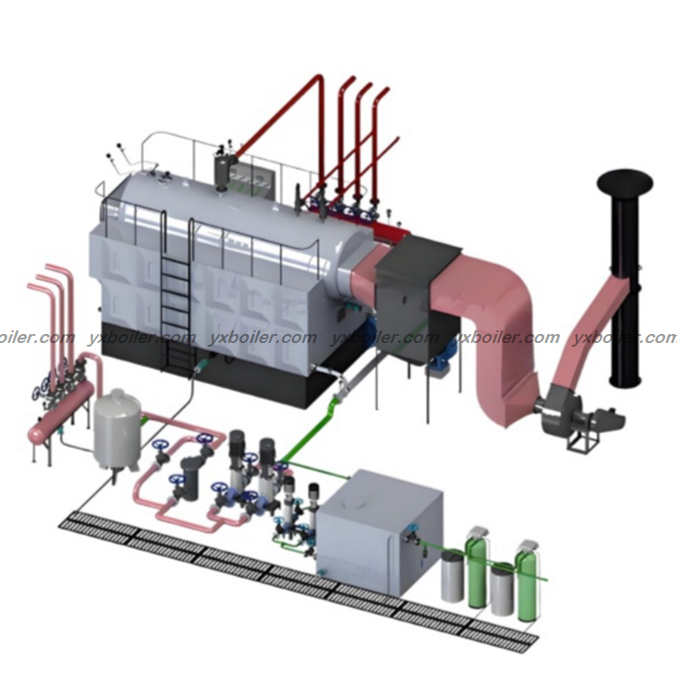 DZH single drum fixed grate coal fired steam boiler