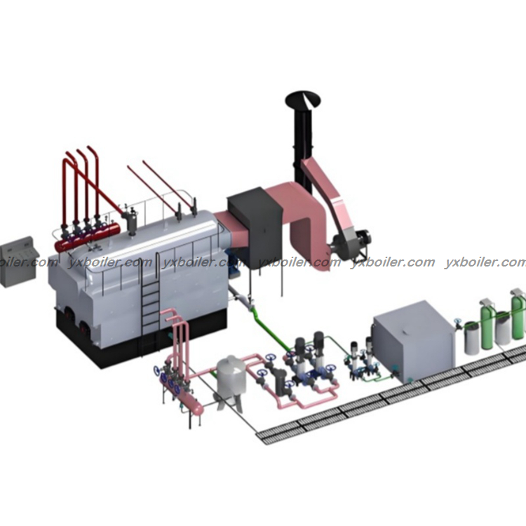 DZH single drum fixed grate coal fired steam boiler