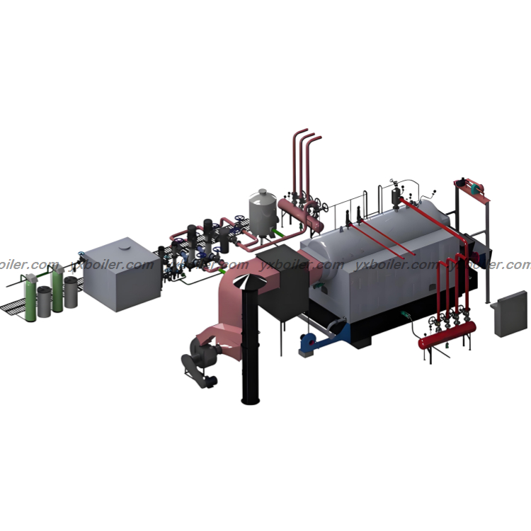 DZL single drum chain grate coal fired steam boiler