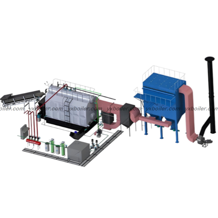 SZL double drum water tube chain grate coal fired boiler