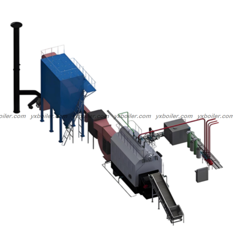 SZL double drum water tube chain grate coal fired boiler