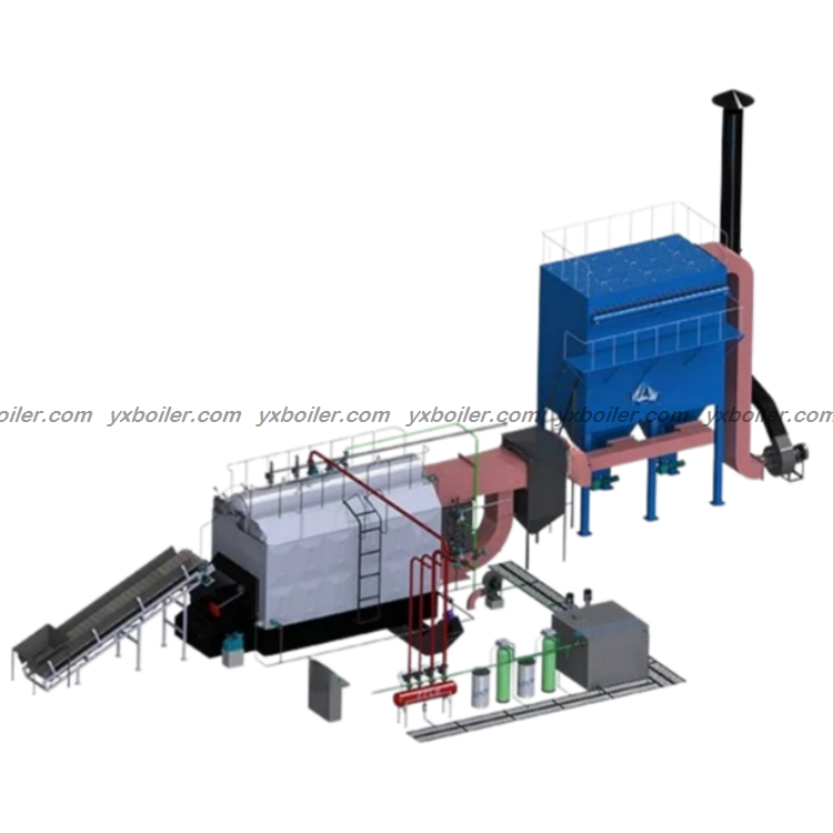 SZL double drum water tube chain grate coal fired boiler