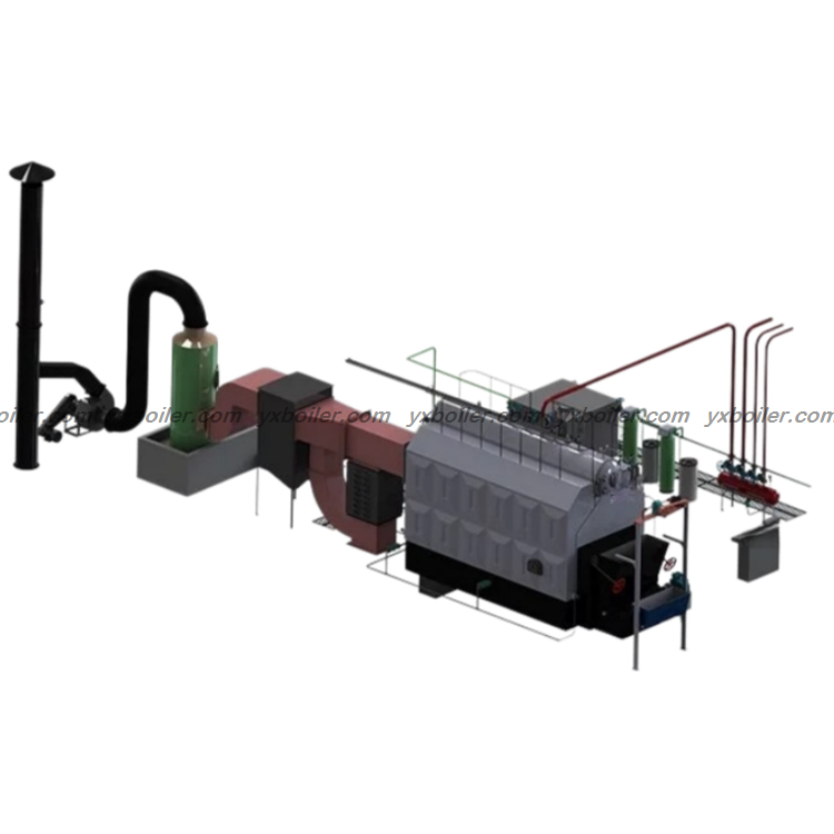 SZL double drum water tube chain grate coal fired boiler