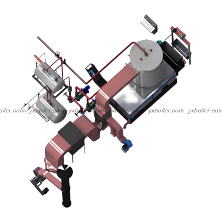 vertical chain grate coal fired thermal oil boiler