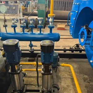 WNS oil gas fired steam boiler real installation site photo