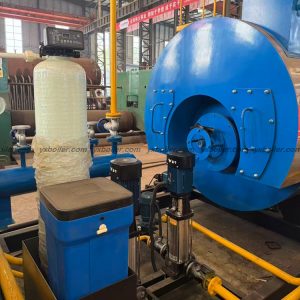 WNS oil gas fired steam boiler real installation site photo