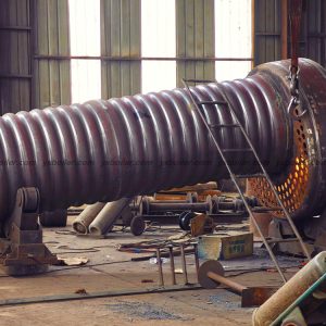 WNS oil gas fired steam boiler real installation site photo