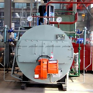 WNS oil gas fired steam boiler real installation site photo