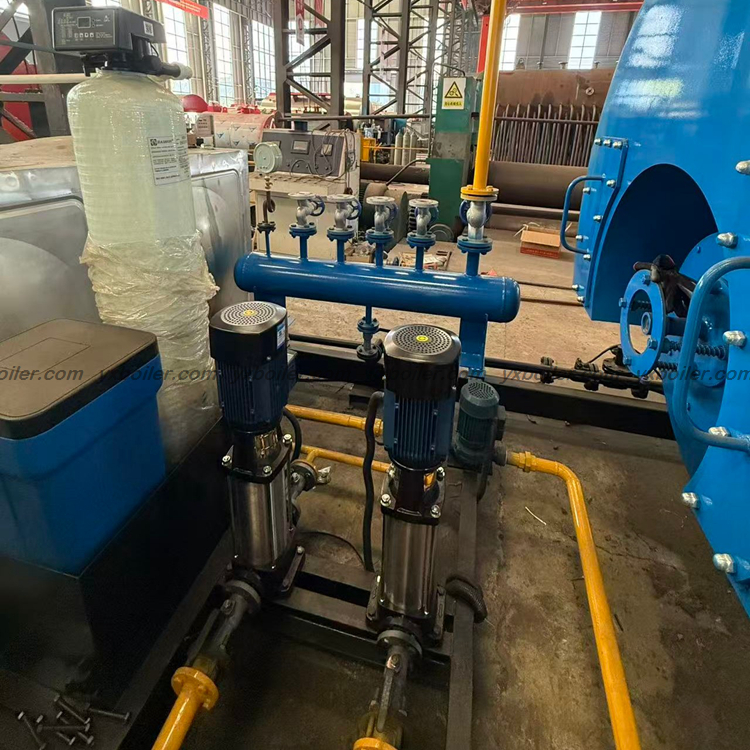 WNS oil gas fired steam boiler real installation site photo