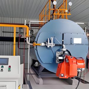 WNS oil gas fired steam boiler real installation site photo