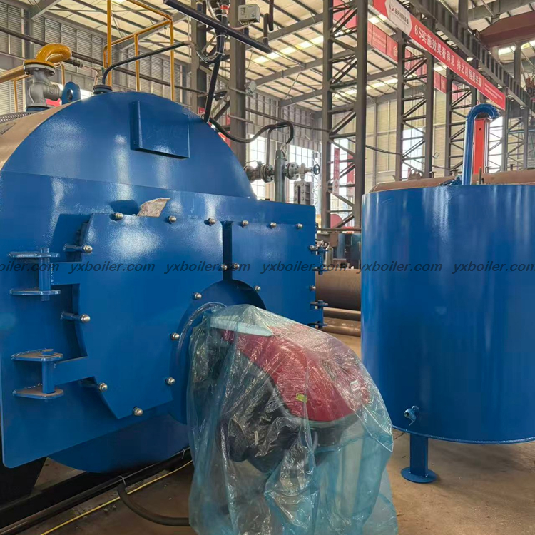 WNS oil gas fired steam boiler real installation site photo