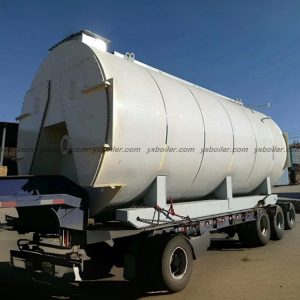WNS oil gas fired steam boiler real installation site photo