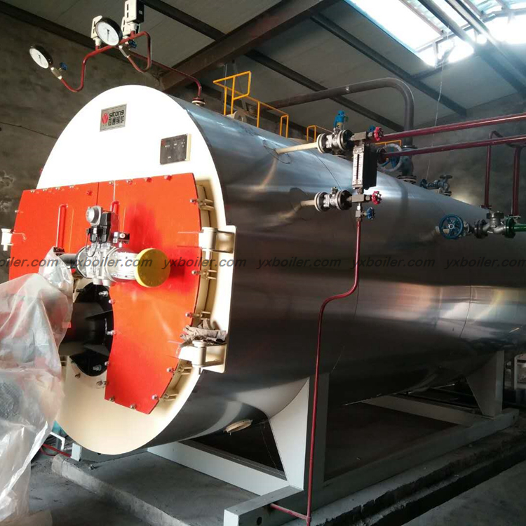 WNS oil gas fired steam boiler real installation site photo