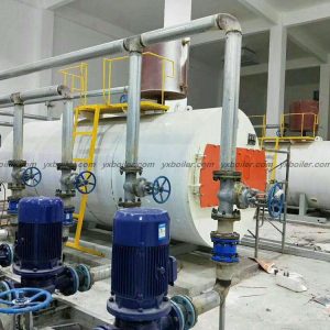 WNS oil gas fired steam boiler real installation site photo
