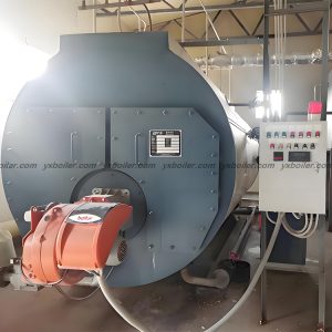WNS oil gas fired steam boiler real installation site photo