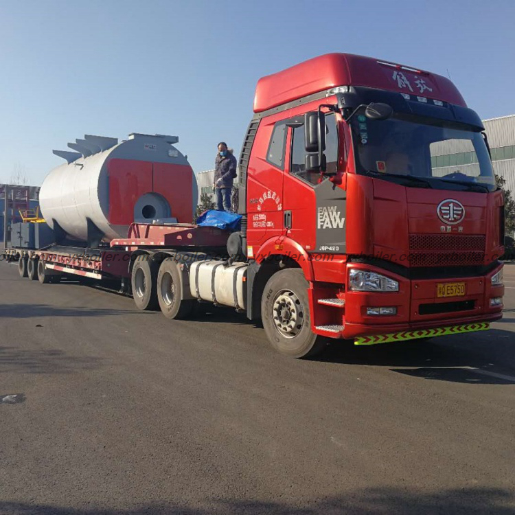 WNS oil gas fired steam boiler real installation site photo