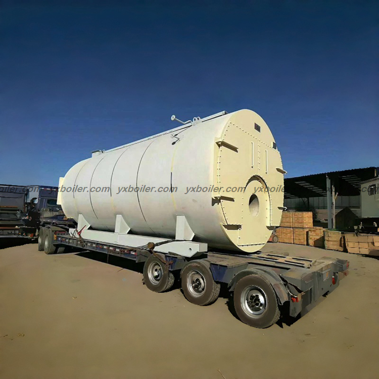 WNS oil gas fired steam boiler real installation site photo